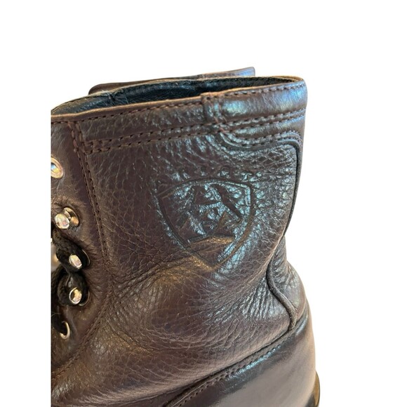 Ariat Boots Kiltie Packer Dark Brown Leather Round Toe Lace Up Womens Sz 8.5B - Picture 6 of 12